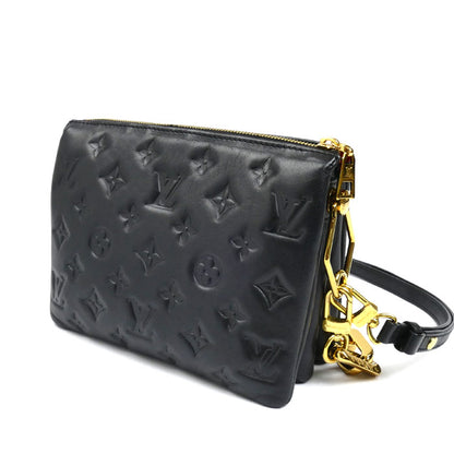 LOUIS VUITTON ルイ・ヴィトン クッサンBB 2Wayショルダーバッグ ブラック M21259 ICチップ レディース【中古】