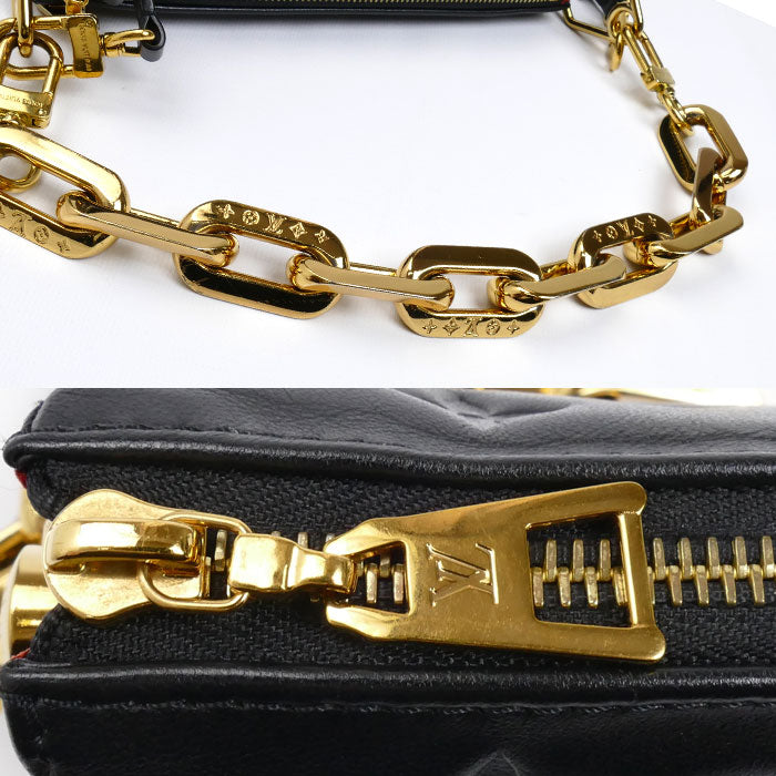 LOUIS VUITTON ルイ・ヴィトン クッサンBB 2Wayショルダーバッグ ブラック M21259 ICチップ レディース【中古】