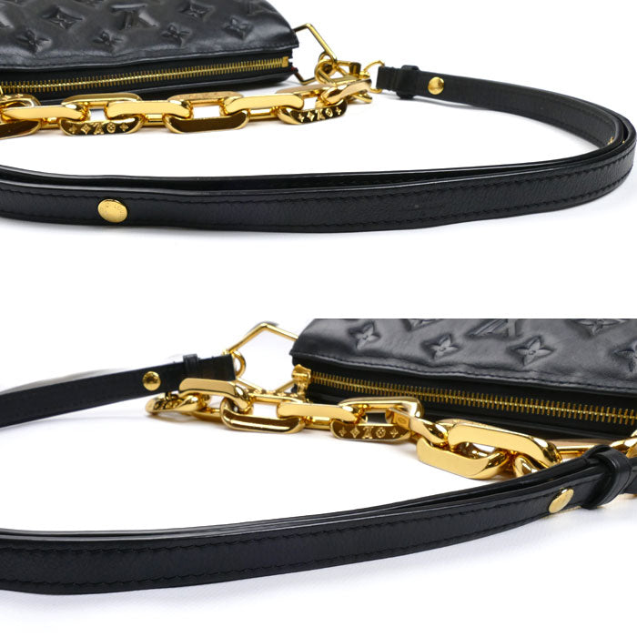 LOUIS VUITTON ルイ・ヴィトン クッサンBB 2Wayショルダーバッグ ブラック M21259 ICチップ レディース【中古】