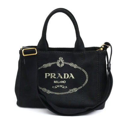 PRADA プラダ カナパ ミニ 2Wayショルダーバッグ ブラック 1BG439 レディース【中古】