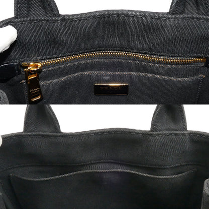 PRADA プラダ カナパ ミニ 2Wayショルダーバッグ ブラック 1BG439 レディース【中古】