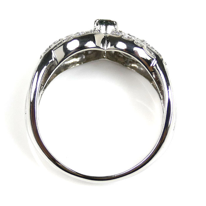 Pt900プラチナ リング・指輪 アレキサンドライト0.25ct ダイヤモンド0.50ct 12号 9.0g レディース【中古】
