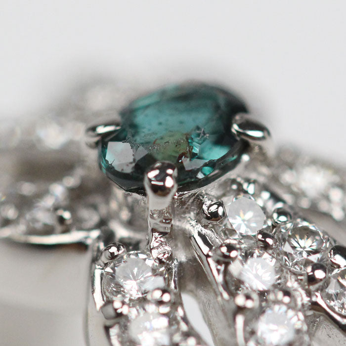 Pt900プラチナ リング・指輪 アレキサンドライト0.25ct ダイヤモンド0.50ct 12号 9.0g レディース【中古】