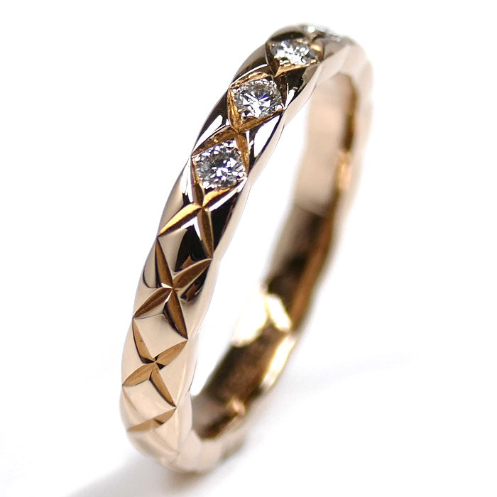 CHANEL シャネル K18PG ピンクゴールド ココクラッシュ 5P ダイヤ リング・指輪 J11653 ダイヤモンド 7号 47 2.6g レディース【中古】【美品】