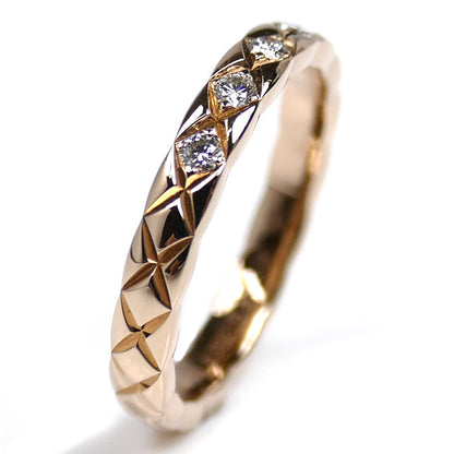 CHANEL シャネル K18PG ピンクゴールド ココクラッシュ 5P ダイヤ リング・指輪 J11653 ダイヤモンド 7号 47 2.6g レディース【中古】【美品】