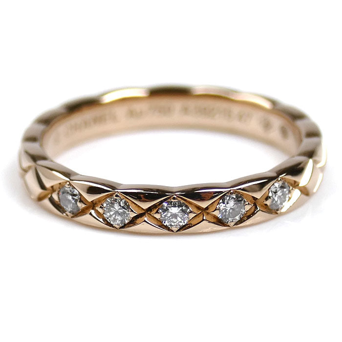 CHANEL シャネル K18PG ピンクゴールド ココクラッシュ 5P ダイヤ