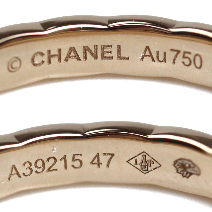 CHANEL シャネル K18PG ピンクゴールド ココクラッシュ 5P ダイヤ リング・指輪 J11653 ダイヤモンド 7号 47 2.6g レディース【中古】【美品】