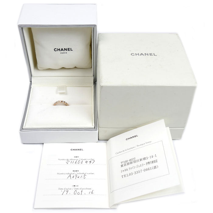 CHANEL シャネル K18PG ピンクゴールド ココクラッシュ 5P ダイヤ リング・指輪 J11653 ダイヤモンド 7号 47 2.6g レディース【中古】【美品】