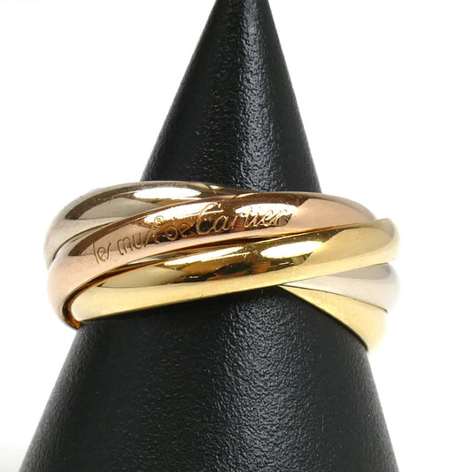 CARTIER カルティエ K18YG/PG/WG les must de Cartier 5連 トリニティ リング・指輪 14号 54 8.6g レディース【中古】