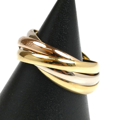 CARTIER カルティエ K18YG/PG/WG les must de Cartier 5連 トリニティ リング・指輪 14号 54 8.6g レディース【中古】