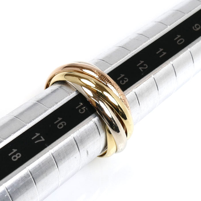 CARTIER カルティエ K18YG/PG/WG les must de Cartier 5連 トリニティ リング・指輪 14号 54 8.6g レディース【中古】