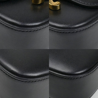 CELINE セリーヌ トリオンフ ミニ クロード ショルダーバッグ ブラック 10I513DPV.38NO レディース【中古】【美品】