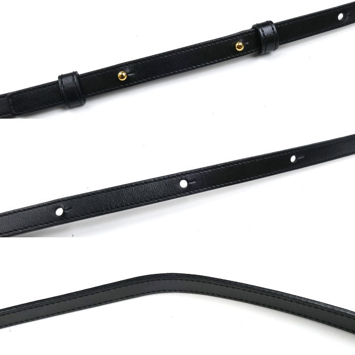 CELINE セリーヌ トリオンフ ミニ クロード ショルダーバッグ ブラック 10I513DPV.38NO レディース【中古】【美品】