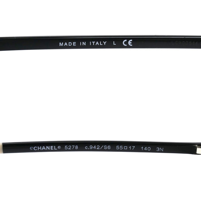 CHANEL シャネル サングラス ブラック ベージュ CH5278 ｃ942/S6 55□17 140 レディース【中古】