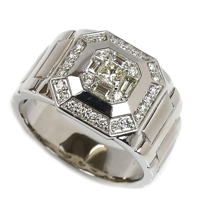 Pt950プラチナ リング・指輪 ダイヤモンド0.71ct 22号 16.7g メンズ【中古】