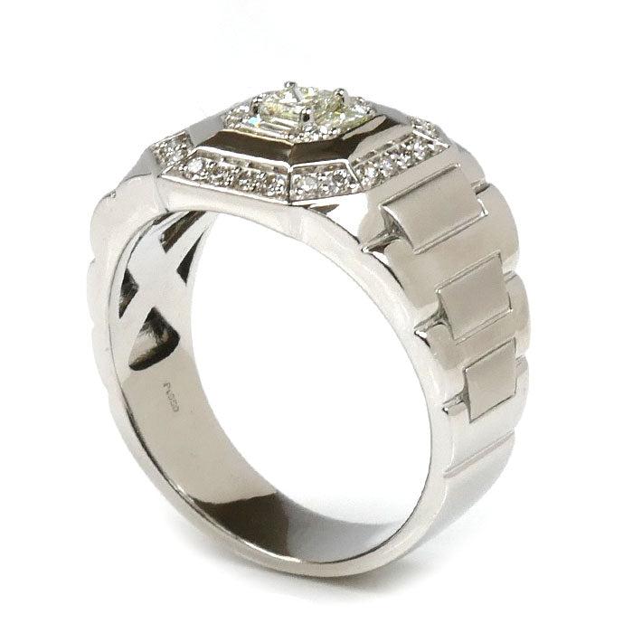 Pt950プラチナ リング・指輪 ダイヤモンド0.71ct 22号 16.7g メンズ【中古】