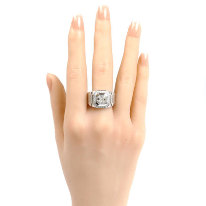 Pt950プラチナ リング・指輪 ダイヤモンド0.71ct 22号 16.7g メンズ【中古】