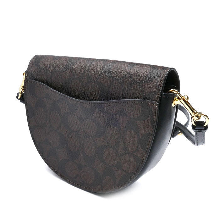 COACH コーチ シグネチャー エレン クロスボディ ショルダーバッグ ブラウン×ブラック C1430 IMAA8 レディース【中古】