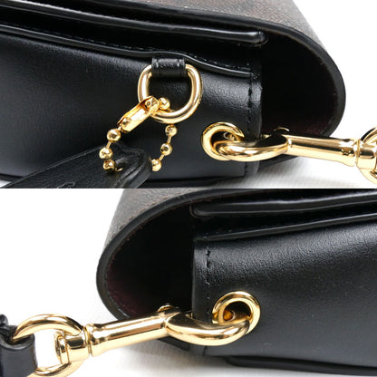 COACH コーチ シグネチャー エレン クロスボディ ショルダーバッグ ブラウン×ブラック C1430 IMAA8 レディース【中古】