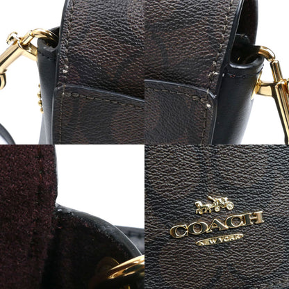 COACH コーチ シグネチャー エレン クロスボディ ショルダーバッグ ブラウン×ブラック C1430 IMAA8 レディース【中古】
