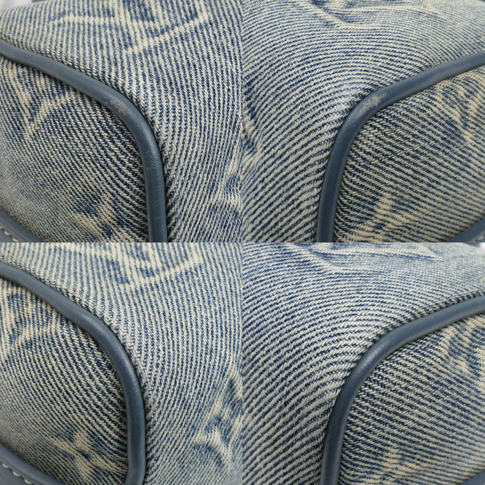 LOUIS VUITTON ルイ・ヴィトン キーポル バンドリエール25 2Way ハンドバッグ モノグラムデニム ブルー M22762 ICチップ レディース【中古】