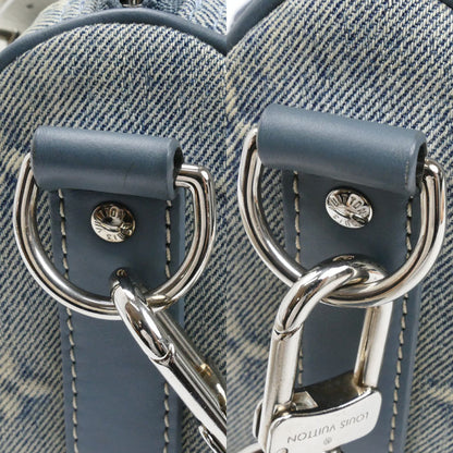 LOUIS VUITTON ルイ・ヴィトン キーポル バンドリエール25 2Way ハンドバッグ モノグラムデニム ブルー M22762 ICチップ レディース【中古】