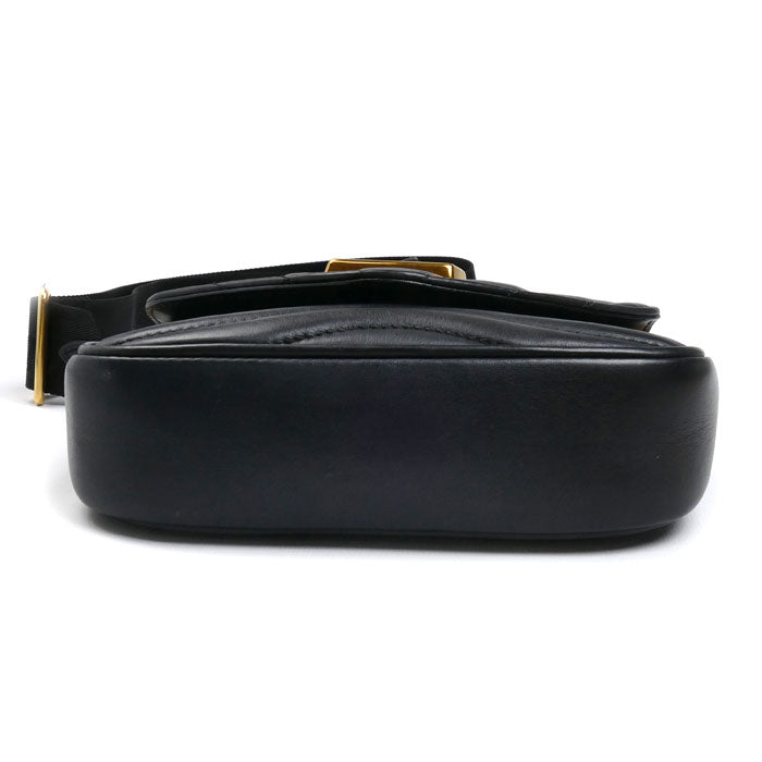 LOUIS VUITTON ルイ・ヴィトン LVロゴ ミュルティ・ポシェット ニューウェーブ チェーン 2Wayショルダーバッグ ブラック M56461 ICチップ レディース【中古】