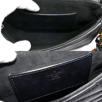 LOUIS VUITTON ルイ・ヴィトン LVロゴ ミュルティ・ポシェット ニューウェーブ チェーン 2Wayショルダーバッグ ブラック M56461 ICチップ レディース【中古】