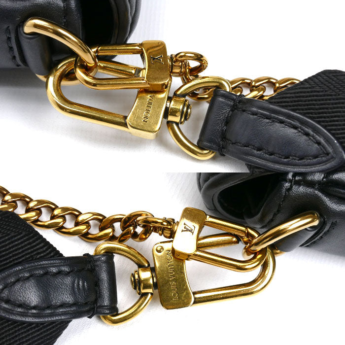 LOUIS VUITTON ルイ・ヴィトン LVロゴ ミュルティ・ポシェット ニューウェーブ チェーン 2Wayショルダーバッグ ブラック M56461 ICチップ レディース【中古】