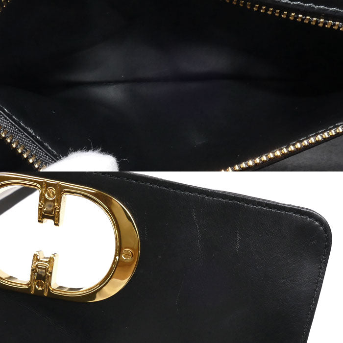 Christian Dior クリスチャンディオール カロ ミディアム カナージュ チェーン ショルダーバッグ ブラック M9242UWHC_M900 レディース【中古】