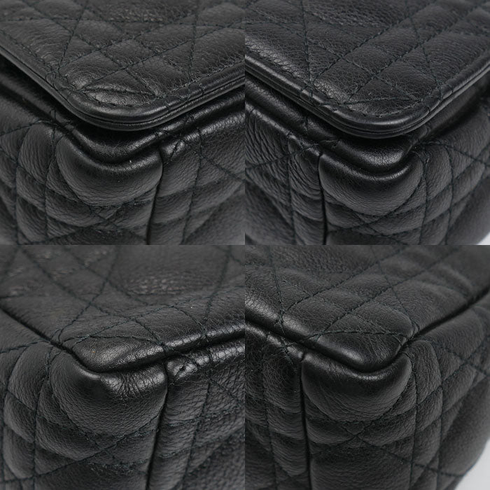 Dior ディオール カロ ミディアム カナージュ チェーン ショルダーバッグ ブラック M9242UWHC_M900 レディース【中古】