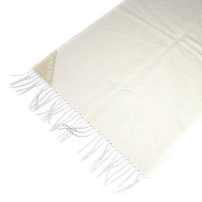 PRADA プラダ ジャガード イブニング マフラー ゴールド×ホワイト 1FS091_DGI_F0X0A ICチップ シルク×カシミヤ×ルレックス レディース【中古】【美品】