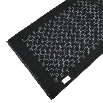 GUCCI グッチ GGパターン マフラー ブラック グレー 391246 4G200 1160 ユニセックス【中古】【美品】