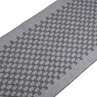 GUCCI グッチ GGパターン マフラー ブラック グレー 391246 4G200 1160 ユニセックス【中古】【美品】