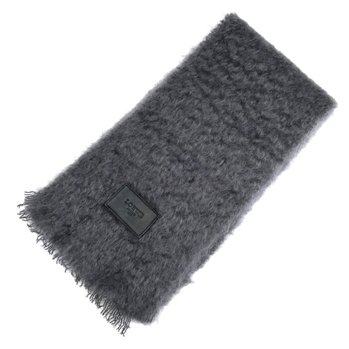 LOEWE ロエベ モヘア＆ウール マフラー グレー ユニセックス【中古】
