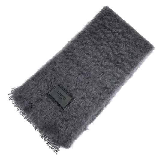 LOEWE ロエベ モヘア＆ウール マフラー グレー ユニセックス【中古】