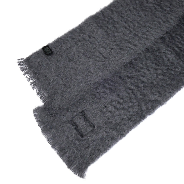 LOEWE ロエベ モヘア＆ウール マフラー グレー ユニセックス【中古】