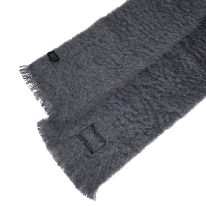 LOEWE ロエベ モヘア＆ウール マフラー グレー ユニセックス【中古】