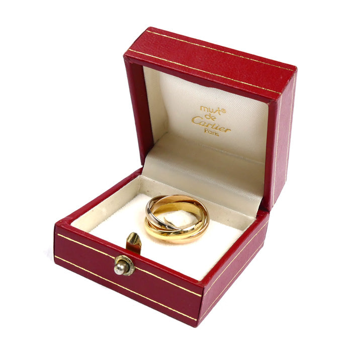 CARTIER カルティエ K18YG/PG/WG les must de Cartier トリニティ リング・指輪 10.5号 51 7.8g レディース【中古】【美品】