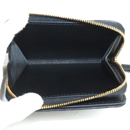 Dior ディオール カナージュ カロ スカーレット ウォレット 二つ折り財布 ブラック S5032UWHC M900 レディース【中古】【美品】