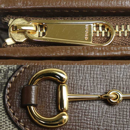 GUCCI グッチ ホースビット 1955 コンパクトウォレット 二つ折り財布 ブラウン 726846 92TCG 8563 レディース【中古】【美品】