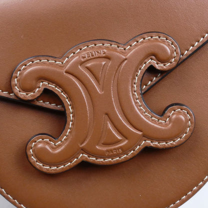 CELINE セリーヌ ミニ ブザス キュイル トリオンフ ショルダーバッグ タン 10J303DPQ4LU レディース【中古】