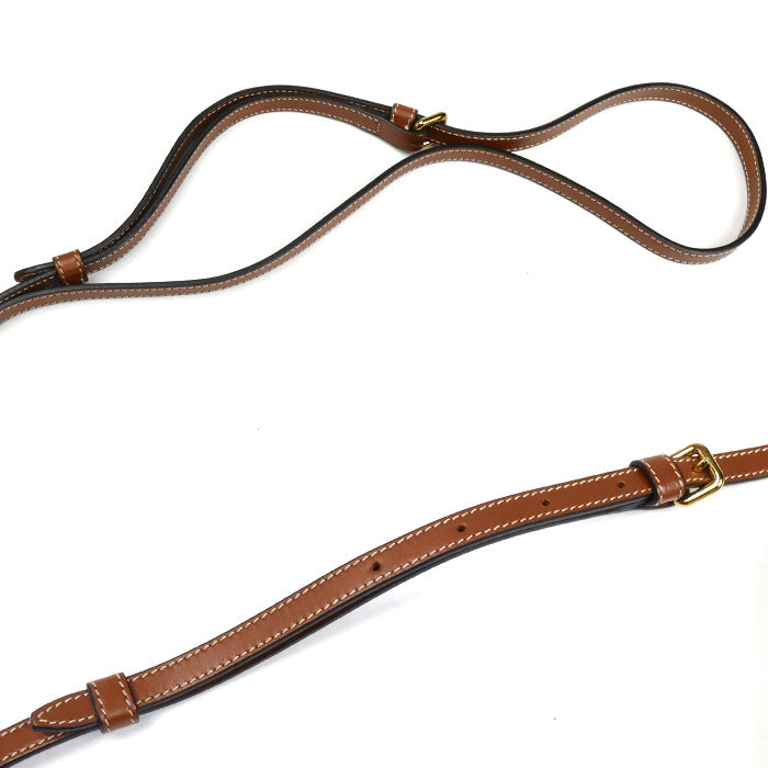 CELINE セリーヌ ミニ ブザス キュイル トリオンフ ショルダーバッグ タン 10J303DPQ4LU レディース【中古】