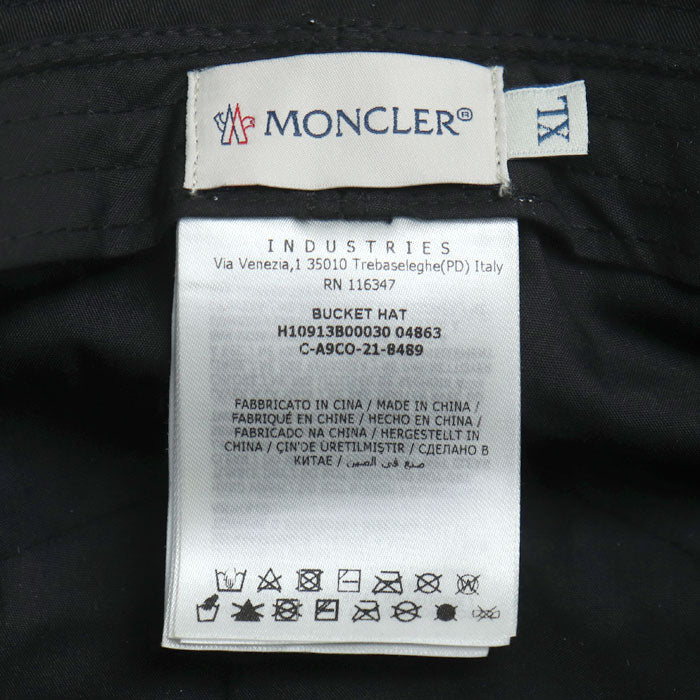 MONCLER モンクレール バケットハット ハット ブラック H10913B00030 04863 XL ユニセックス【中古】【美品】