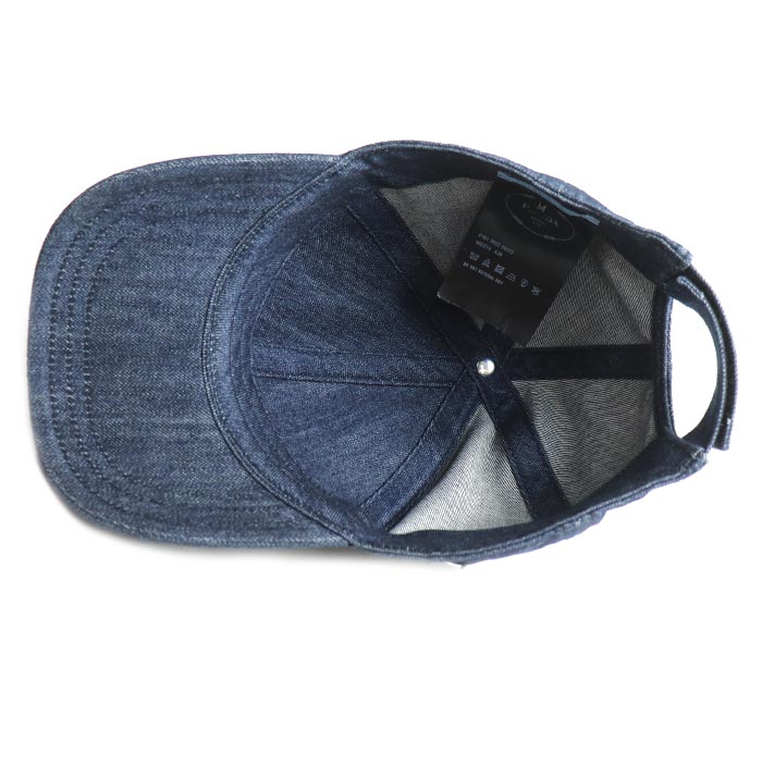 PRADA プラダ デニム ベースボールキャップ キャップ 1HC274 AJ6 F0008 M ユニセックス【中古】【美品】