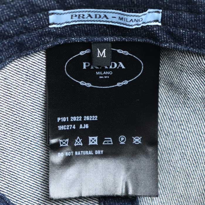 PRADA プラダ デニム ベースボールキャップ キャップ 1HC274 AJ6 F0008 M ユニセックス【中古】【美品】