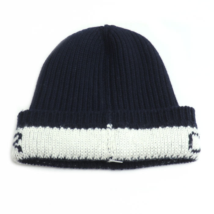 Dior ディオール ロゴ ニット帽 ニットキャップ ネイビー 31NOE714IXGH ユニセックス【中古】【美品】