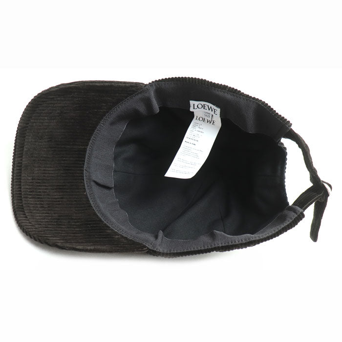 LOEWE ロエベ アナグラム パッチキャップ キャップ ダークブラウン K820358X22 
ONE SIZE コーデュロイ ユニセックス【中古】