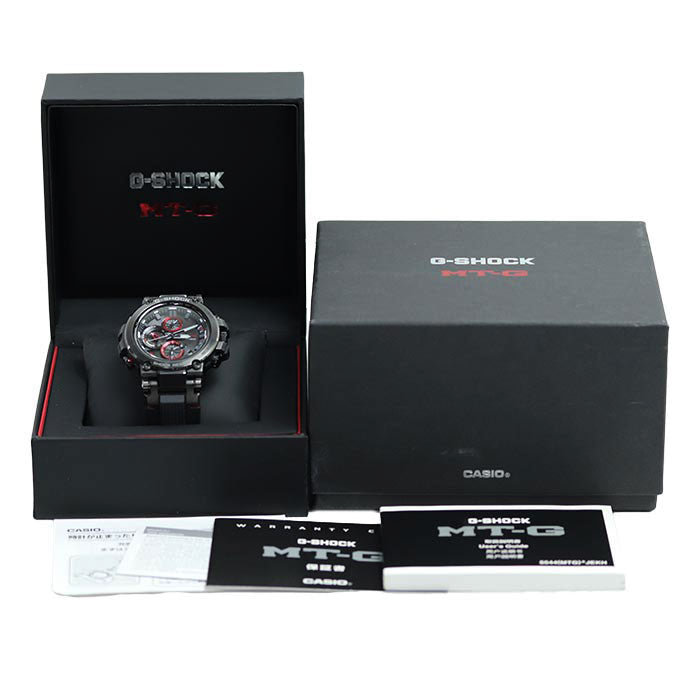 CASIO カシオ G-SHOCK MT-G Bluetooth搭載 電波 腕時計 ソーラー ブラック MTG-B1000B-1AJF メンズ【中古】