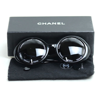 CHANEL シャネル ココマーク ラウンド サークルロゴ ヴィンテージ サングラス ブラック 01949 94305 レディース【中古】
